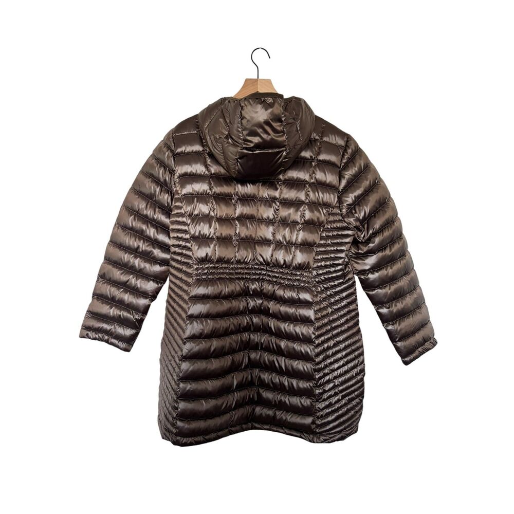 Calvin Klein Lightweight Packable Down Jacket Coat Women's Taupe Brown Coffee 1X - Picture 2 of 11